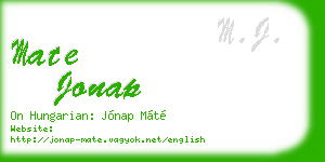 mate jonap business card
