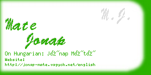 mate jonap business card